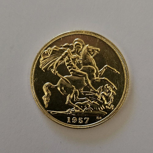 Gold-plated England Elizabeth Coin 1957-1959 new