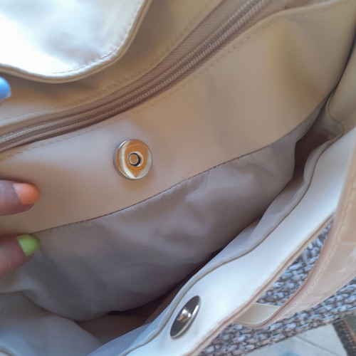 Laura Biagiotti Shoulder Bag like new, waterproof PVC beige