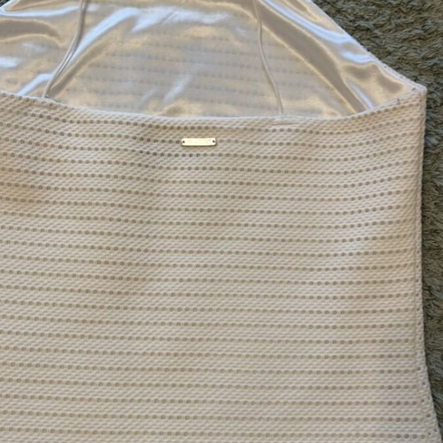 BSB White Short Dress with Cross Back Straps like new, size S