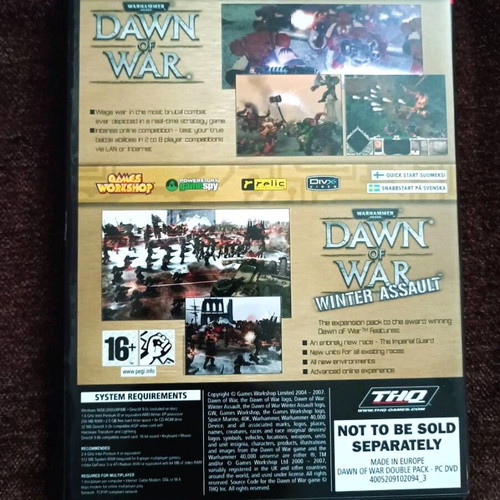 Warhammer 40K Dawn of War Winter Assault PC DVD double pack like new