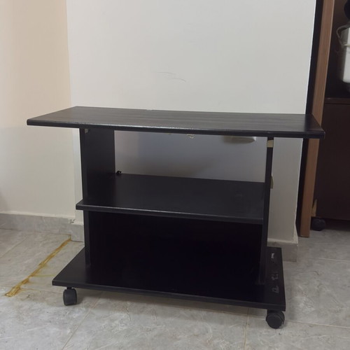 Trolley black with shelves used, mobile furniture