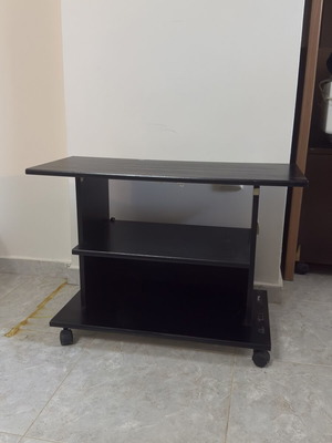 Trolley black with shelves used, mobile furniture