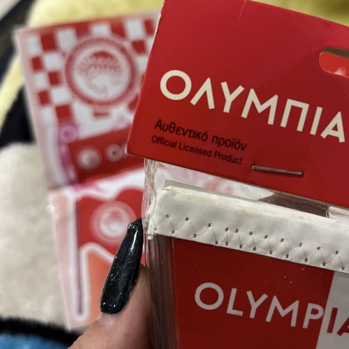 Olympiacos set like new with flags, keychain, stickers and poster