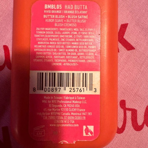 NYX Buttermelt Blush shade 05 Had Butta vivid orange like new