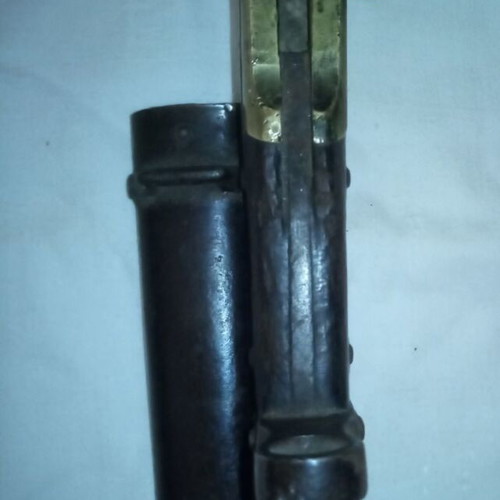 Decorative bayonet used, not sharpened, 65 cm with sheath