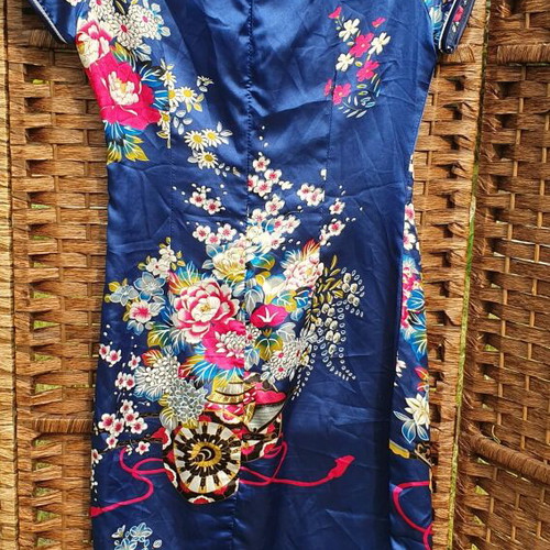Qipao dress like new, blue multicolor, size S