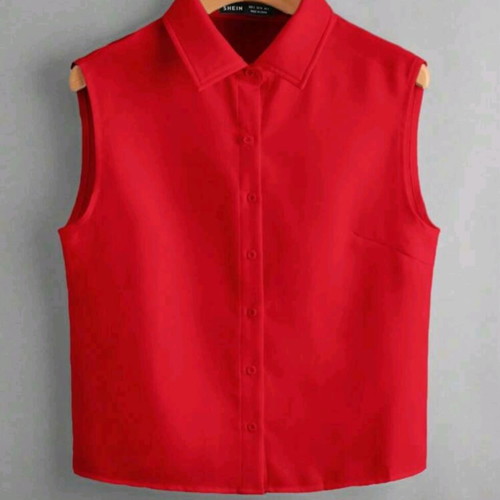 Shein women's sleeveless red shirt
