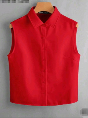 Shein women's sleeveless red shirt