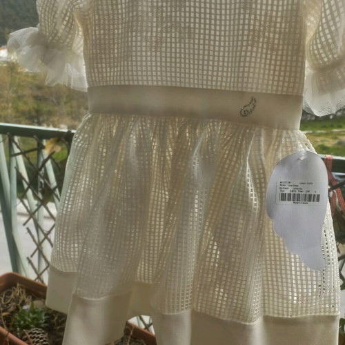 Angel Wings baptism dress 18 months, sequins, tulle with ribbon