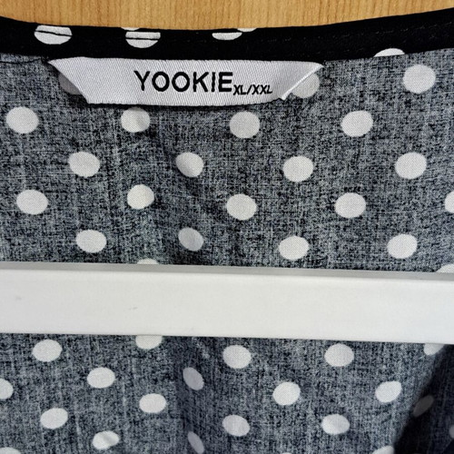 Polka Dot Dress Yookie like new, black and white, size L