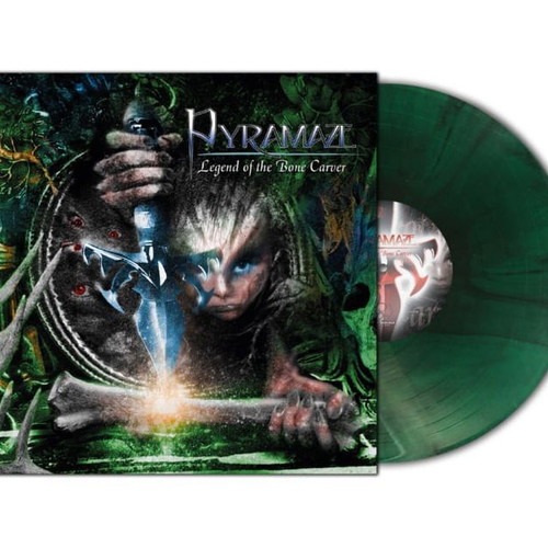 Pyramaze Legend of the Bone Carver LP new, transparent green/black marble