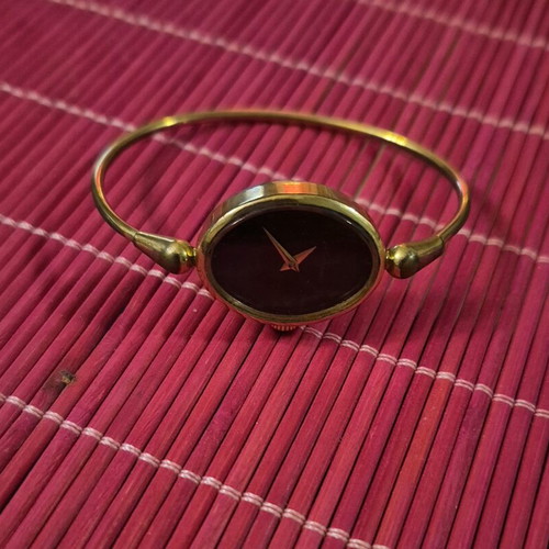 Michel Herbelin vintage gold-plated bangle watch