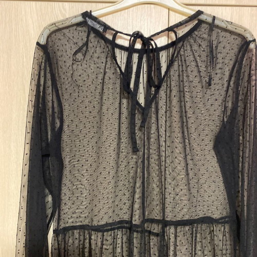 Zara transparent dress size S like new, black