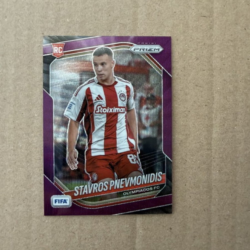 2025-26 Panini FIFA Prizm Rookie Stavros Pnevmonidis card, like new