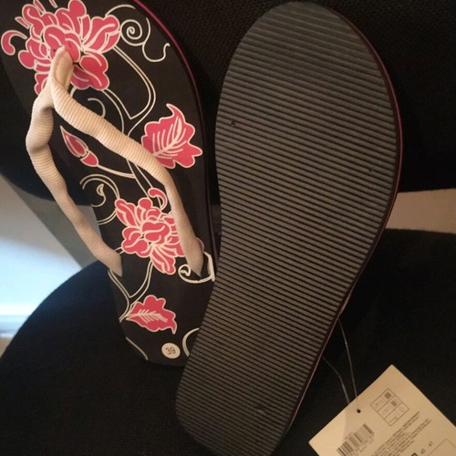 Women's floral flip-flops size 39 Happy Holidays