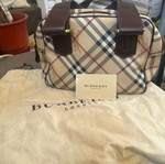 Burberry handbag like new multicolor leather with 2 compartments