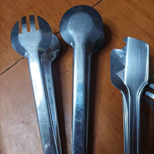 Λαβίδες φαγητού inox σετ 9 τεμαχίων σαν καινούργιο