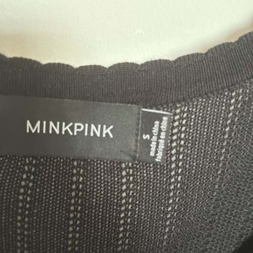 Minkpink knitted dress like new, black, size S