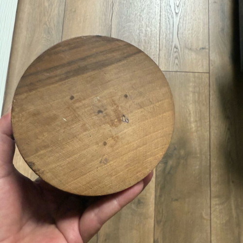 Wooden stand used, likely for night lamp