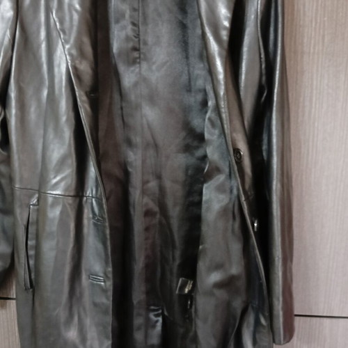 Benissimo women's leather coat like new, black, size XL