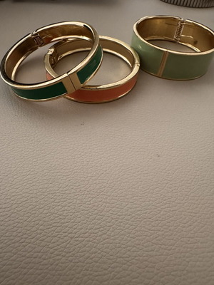Bangle bracelet set with colorful enamel