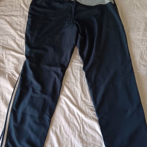 Adidas men's sportswear jacket used, white and blue, large to XL