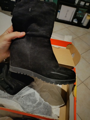 Ankle boots black size 37 used with minor internal wear