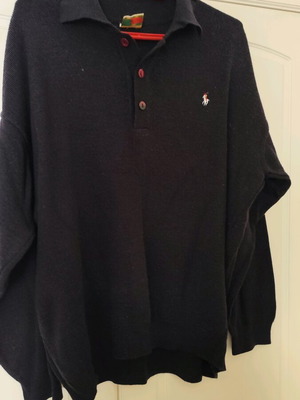 Men's blouse used, size L, blue