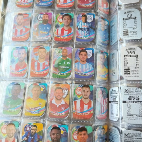 Album with 150 metal football player tags like new