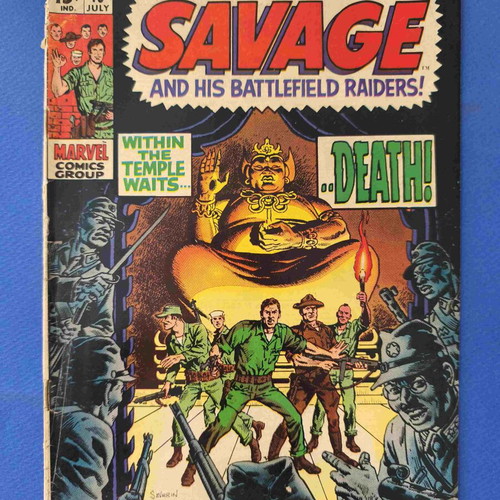 Captain Savage 15 comic book used condition