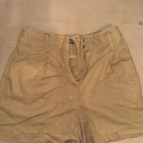 Khaki linen bermuda Zara like new, size XS
