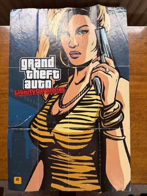 Αφίσα Grand Theft Auto Liberty City Stories μεταχειρισμένη, διπλής όψεως