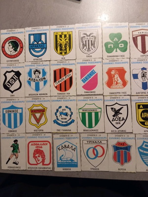 Bleck Greek Football Stickers Collection E like new, 25 of 26