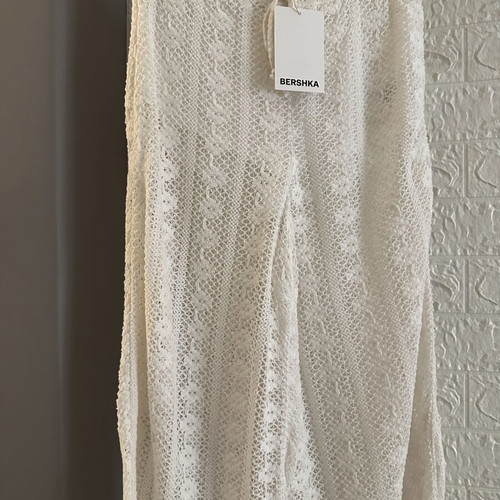 Embroidered pants Bershka new, size S, white