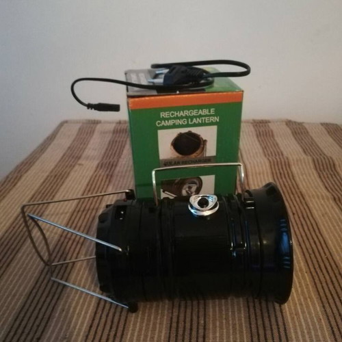 Rechargeable solar camping lantern with emergency LED lamp new