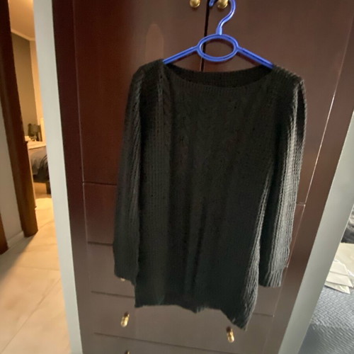 Knitted blouse like new, black, one size