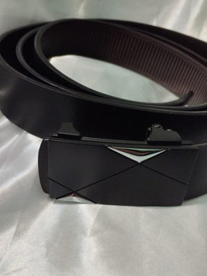 Ανδρική ζώνη καινούργια, χωρίς οπές, ρυθμιζόμενο κούμπωμα, μαύρη