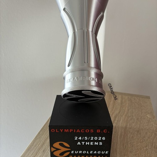 Euroleague 2026 Trophy with Base 3D Printed, New