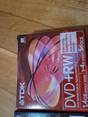 TDK DVD 1.4 GB καινούργια, 2 κουτιά με 5 δισκάκια