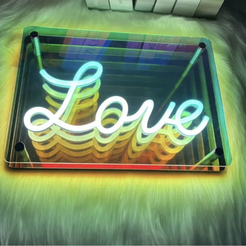 LED Lamp Infinity Mirror Love new decorative 3D effect