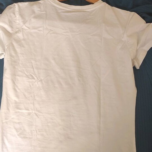 Women's T-shirt hand-painted with mushroom fairies like new