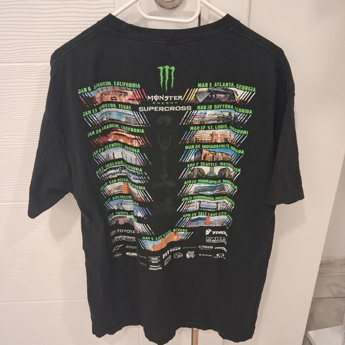 Monster Energy Supercross Championship AOP Double Sided Graphic Shirt like new, size L