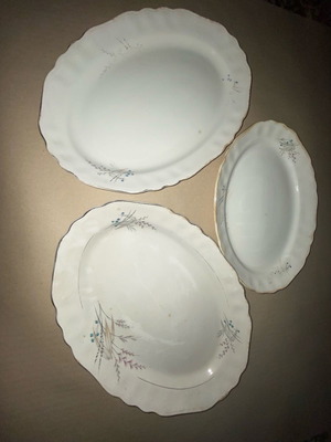 Keramikos platter set used, vintage
