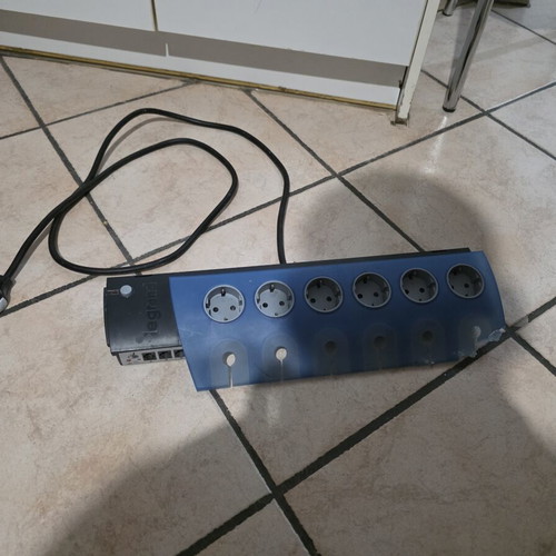 Legrand 6-Outlet Schuko Power Strip with Surge Protection