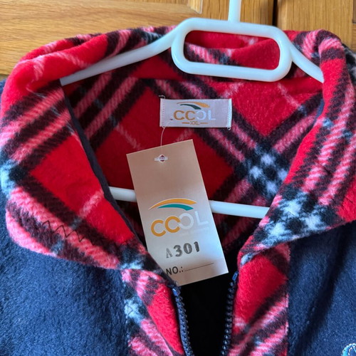 Fleece jacket blue and red new XXL