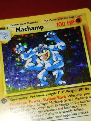 Pokémon TCG Machamp Base Set 8/102 Holo 1st Edition σπάνια κάρτα μεταχειρισμένη