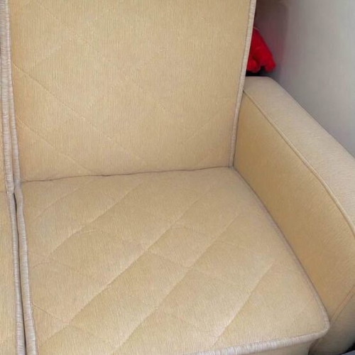 Living room sofa set used, includes single, double and triple sofas with storage and bed function