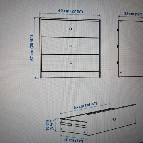 Chest of drawers used, set of 2