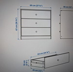 Chest of drawers used, set of 2