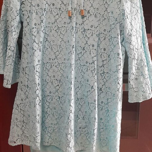 Mini lace dress turquoise Zig Zag new, size M